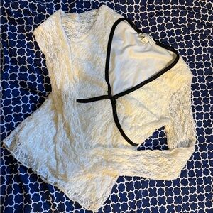 Elegant White Lace Women's Top